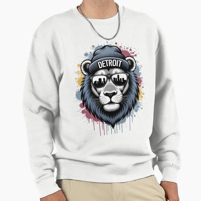 Detroit Lion Sweatshirt - Fun Novelty Design Unisex - T-Shirt, Sweatshirt, Hoodie