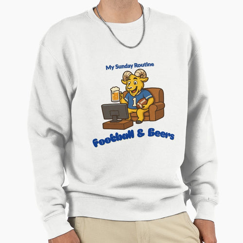 Los Angeles Rams Sunday Routine T-Shirt - Minimalist Print for Adults - T-Shirt, Sweatshirt, Hoodie