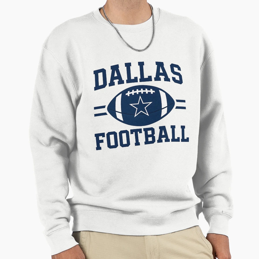 Dallas Football Star Texas Sports Sweatshirt - Minimalist Print Men Women - T-Shirt, Sweatshirt, Hoodie