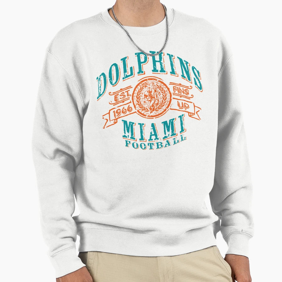 Dolphins Football Sweatshirt - Aesthetic Graphic Unisex - T-Shirt, Sweatshirt, Hoodie