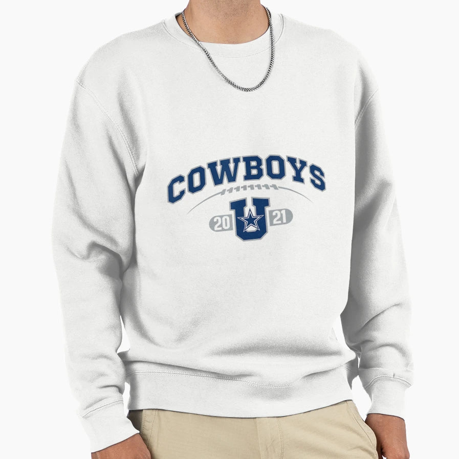 Dallas Texas State Fan Cow Sweatshirt - Fun Novelty Design Men Women - T-Shirt, Sweatshirt, Hoodie