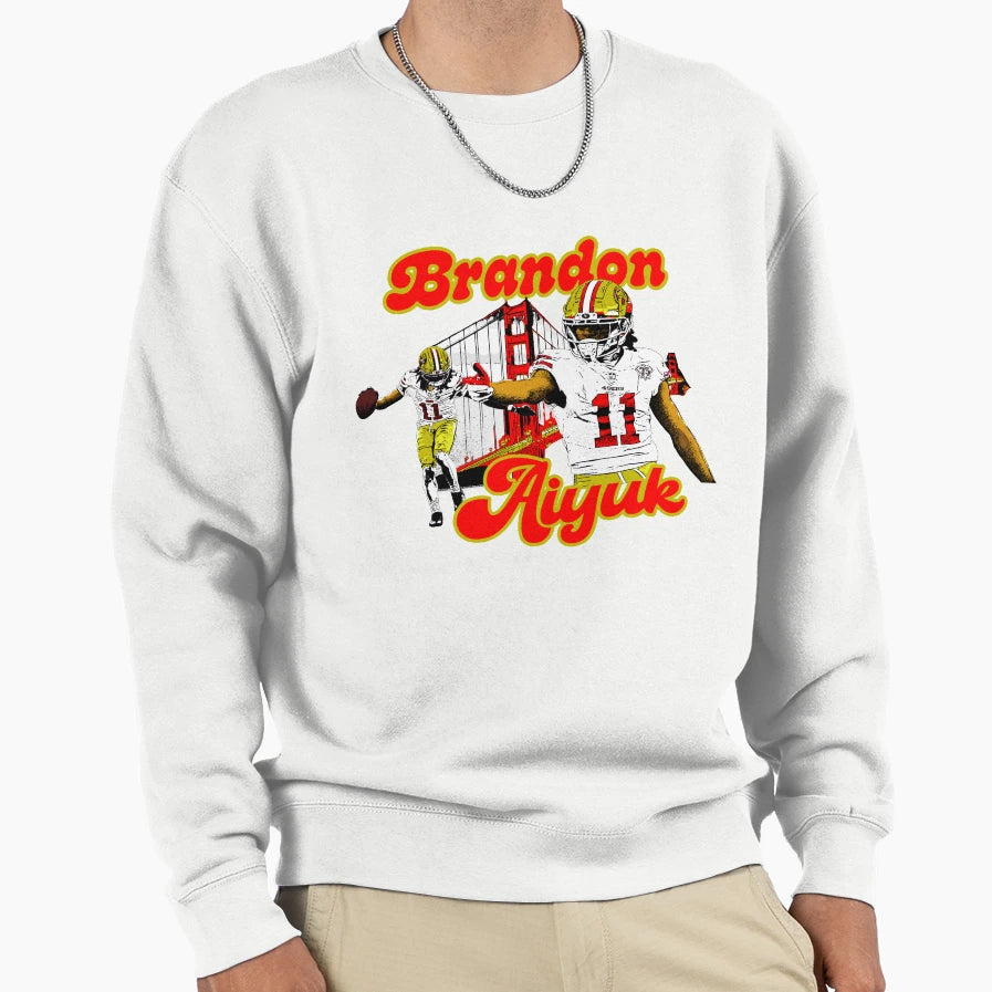 Brandon Aiyuk Football Playmaker Sweatshirt - Graphic Print Men Women - T-Shirt, Sweatshirt, Hoodie