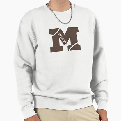 Personalized Football Initial M Sweatshirt - Novelty Apparel Men Women - T-Shirt, Sweatshirt, Hoodie
