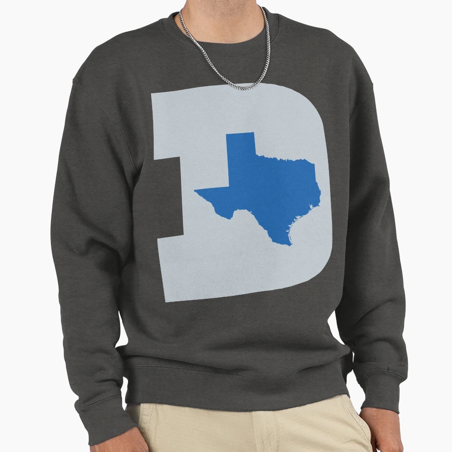 D Texas Silver B Ball Blue Sweatshirt - Custom Art Print for Adults - T-Shirt, Sweatshirt, Hoodie
