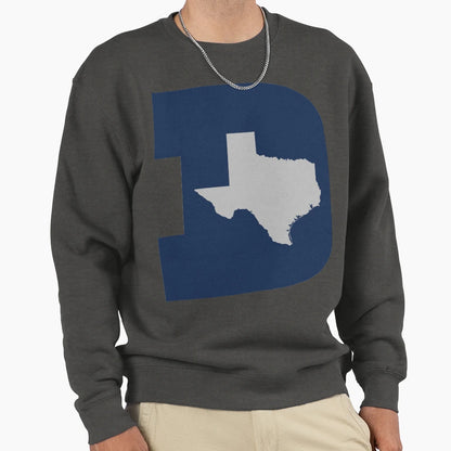 D Texas Blue Silver Sweatshirt - Trendy Graphic Unisex - T-Shirt, Sweatshirt, Hoodie