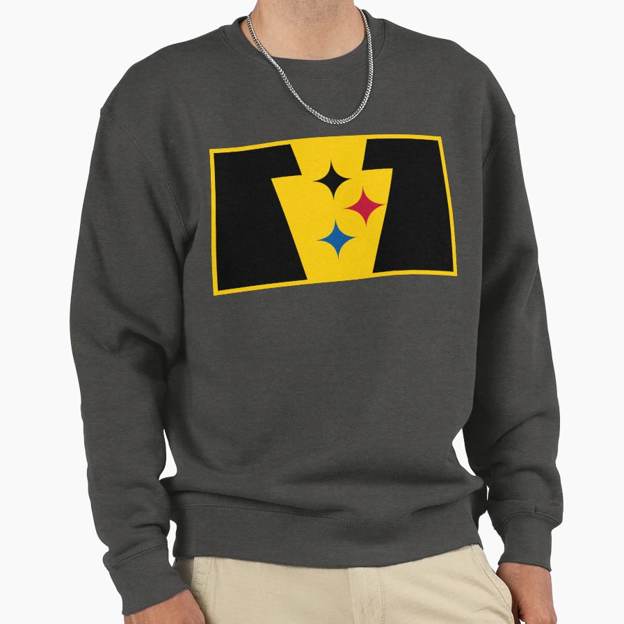 Pittsburgh Football Keystone Flag Sweatshirt - Graphic Print Unisex - T-Shirt, Sweatshirt, Hoodie