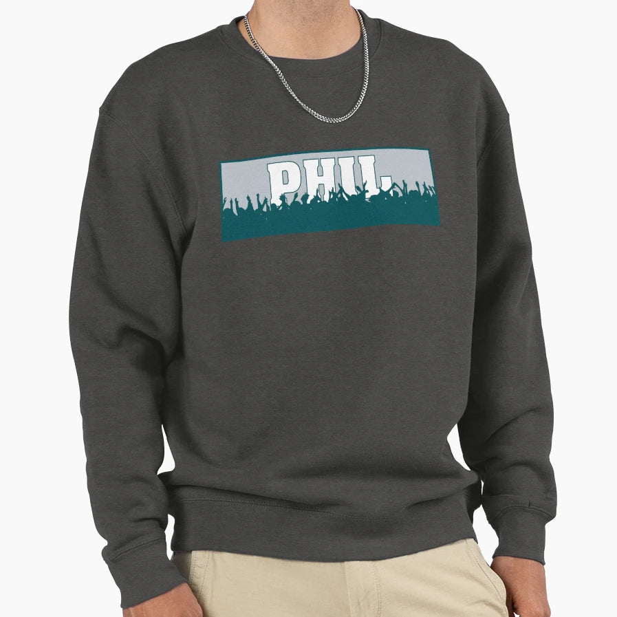 Cheering Philadelphia Sweatshirt - Novelty Apparel Unisex - T-Shirt, Sweatshirt, Hoodie