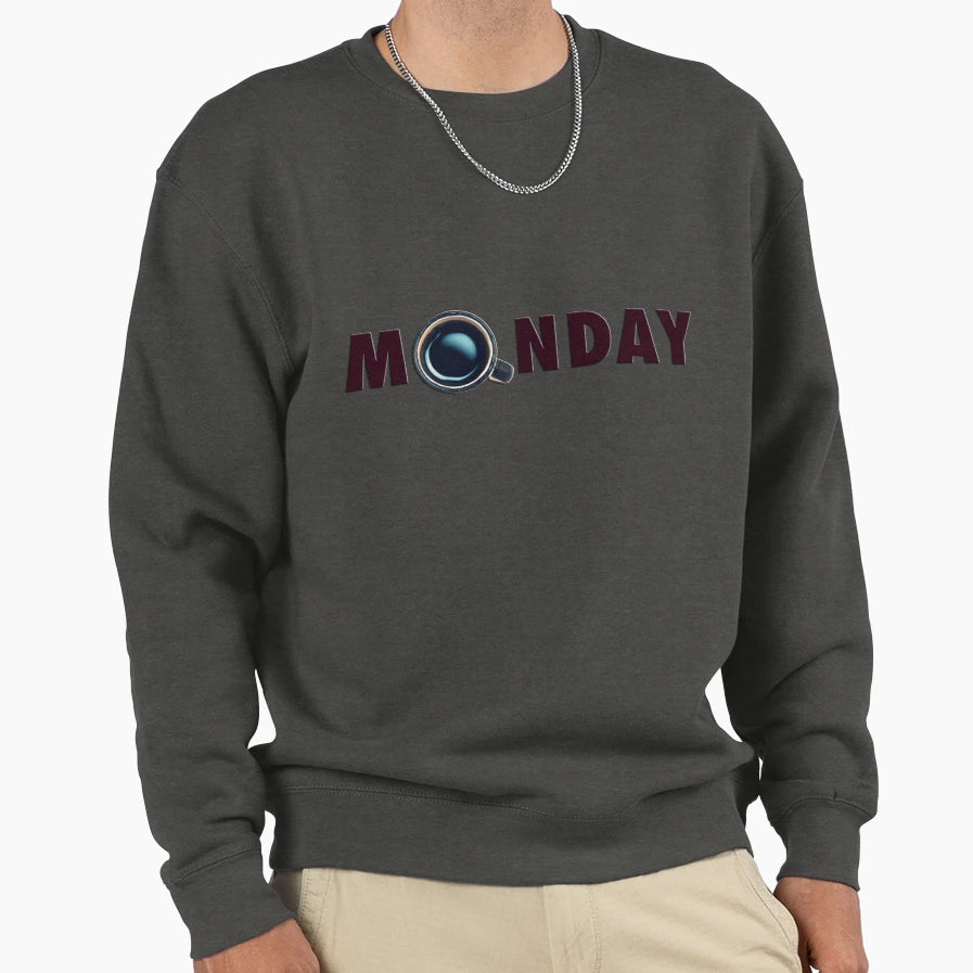 Monday Coffee Sweatshirt - Unique Graphic Unisex - T-Shirt, Sweatshirt, Hoodie
