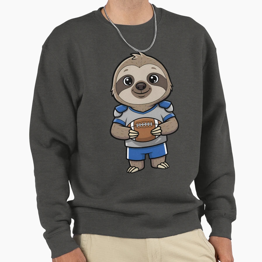 Sloth American Football Player Sweatshirt - Trendy Graphic for Adults - T-Shirt, Sweatshirt, Hoodie