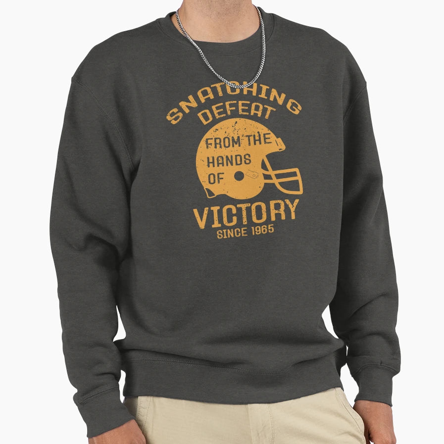 Cleveland Football Snatching Victory Sweatshirt - Minimalist Print Unisex - T-Shirt, Sweatshirt, Hoodie