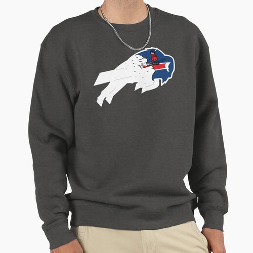 Snowstorm Buffalo Bills Logo Blue Red Sweatshirt - Graphic Print Unisex - T-Shirt, Sweatshirt, Hoodie