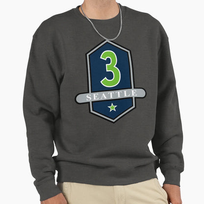 Seattle 3 Emblem Sweatshirt - Minimalist Print Unisex - T-Shirt, Sweatshirt, Hoodie