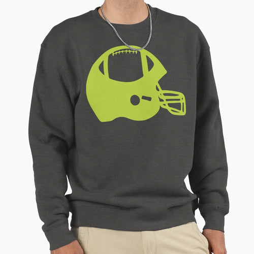 Football Helmet Sweatshirt - Casual Everyday Wear Unisex - T-Shirt, Sweatshirt, Hoodie