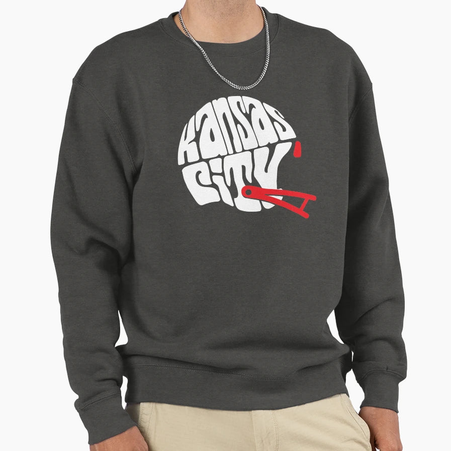Kansas City Helmet Sweatshirt - Novelty Apparel Unisex - T-Shirt, Sweatshirt, Hoodie