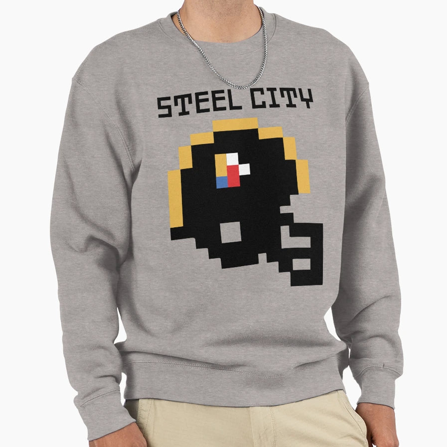 Steelers 8 Bit Sweatshirt - Unique Graphic Men Women - T-Shirt, Sweatshirt, Hoodie