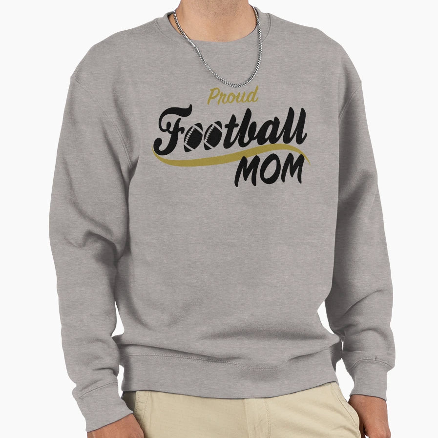 Proud Football Mom Sweatshirt - Minimalist Print Unisex - T-Shirt, Sweatshirt, Hoodie
