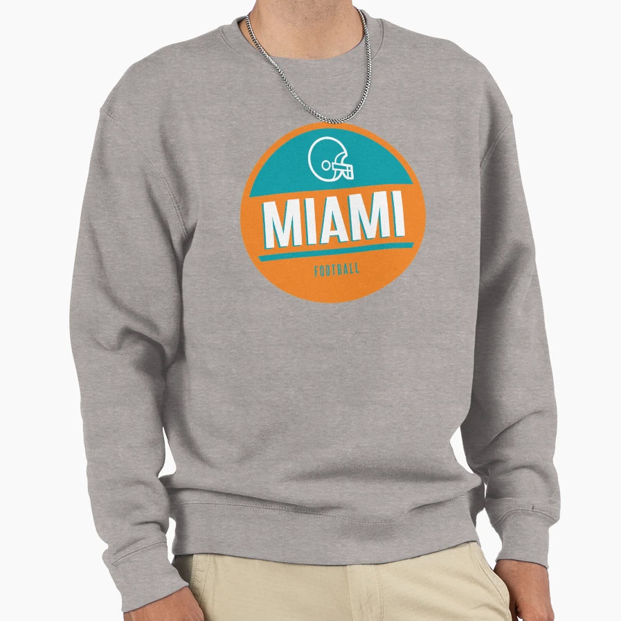 Miami Football Sweatshirt - Custom Art Print Men Women - T-Shirt, Sweatshirt, Hoodie