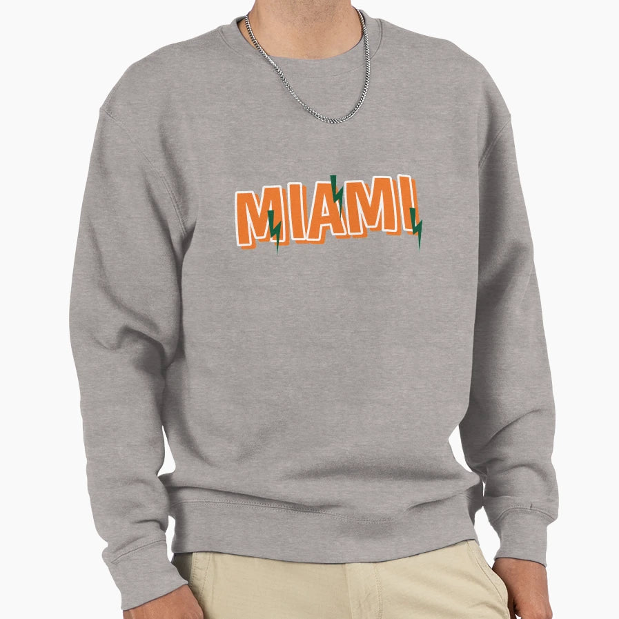 University Miami Sweatshirt - Casual Everyday Wear for Adults - T-Shirt, Sweatshirt, Hoodie