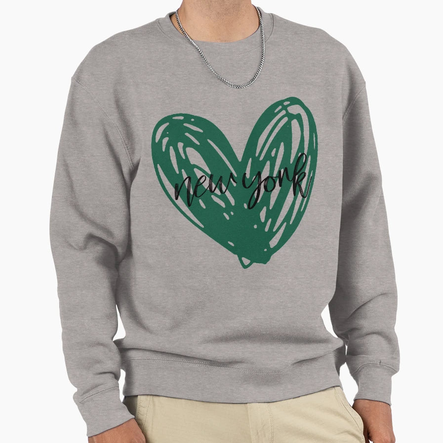 New York Heart 3 Sweatshirt - Trendy Graphic Unisex - T-Shirt, Sweatshirt, Hoodie