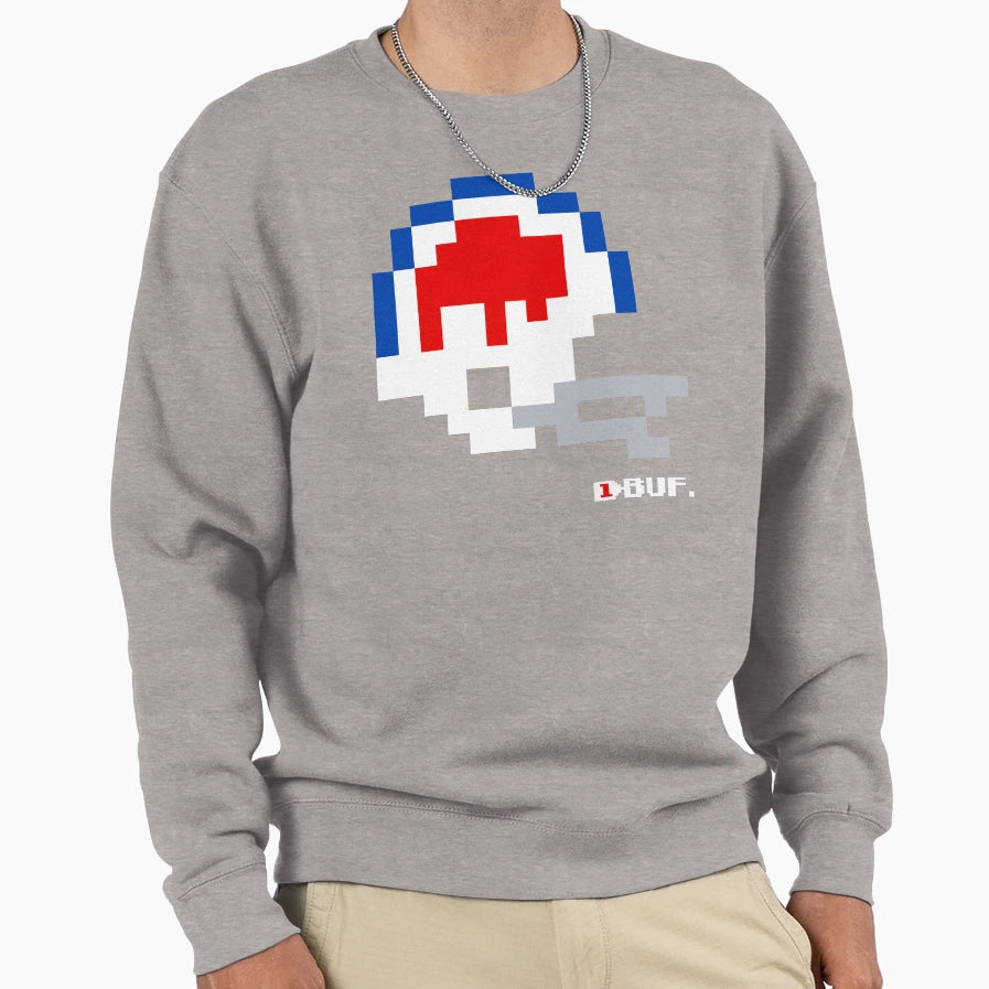 Buf Helmet Tecmo Bowl Sweatshirt - Novelty Apparel Men Women - T-Shirt, Sweatshirt, Hoodie