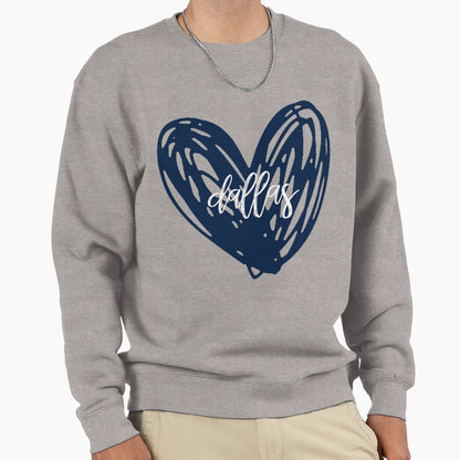 Dallas Cowboys Heart Sweatshirt - Novelty Apparel for Adults - T-Shirt, Sweatshirt, Hoodie