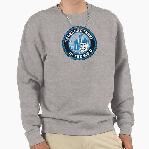 Three One Three 313 Big D Detroit Sweatshirt - Trendy Graphic Unisex - T-Shirt, Sweatshirt, Hoodie