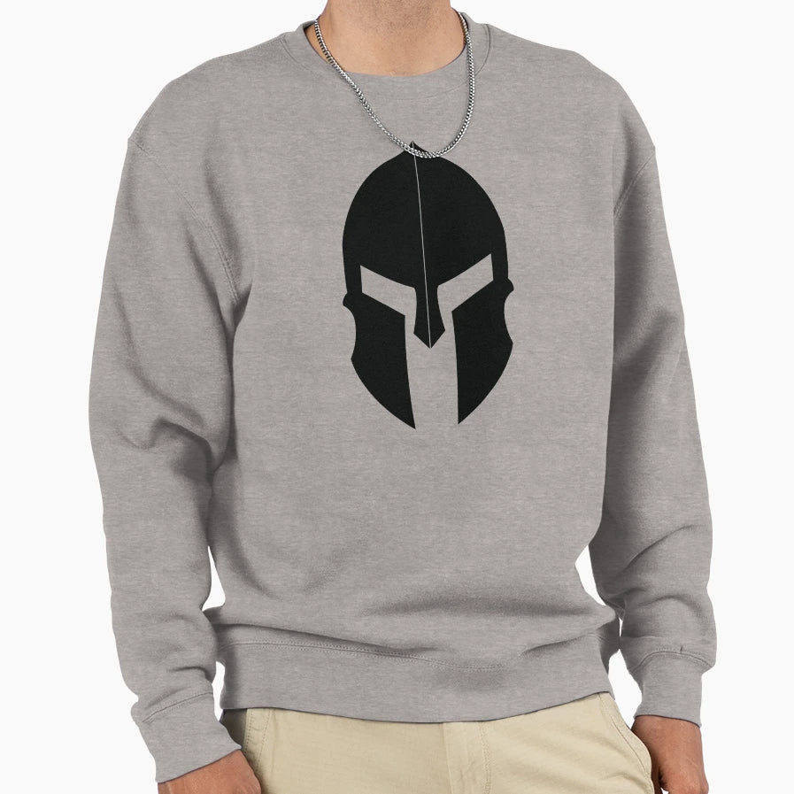 Spartan Helmet Sweatshirt - Fun Novelty Design Unisex - T-Shirt, Sweatshirt, Hoodie