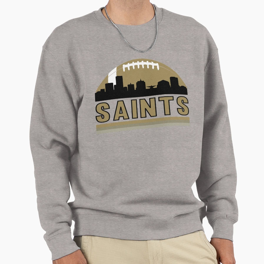 New Orleans Football Skyline Sweatshirt - Graphic Print for Adults - T-Shirt, Sweatshirt, Hoodie