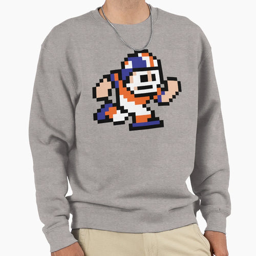 8 Bit Player Denver Broncos Sweatshirt - Novelty Apparel for Adults - T-Shirt, Sweatshirt, Hoodie