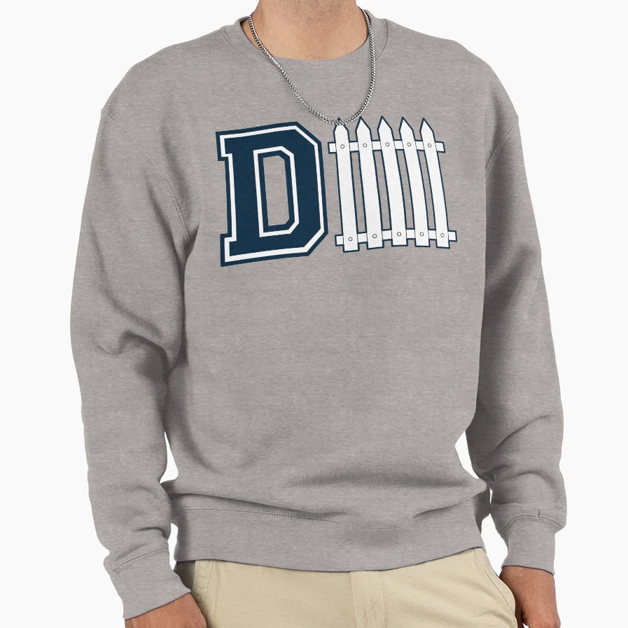D Fence Blue Sweatshirt - Casual Everyday Wear Men Women - T-Shirt, Sweatshirt, Hoodie