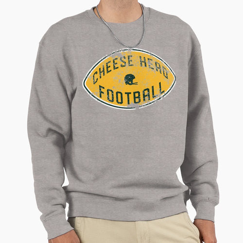 Cheese Head Football Sweatshirt - Novelty Apparel for Adults - T-Shirt, Sweatshirt, Hoodie