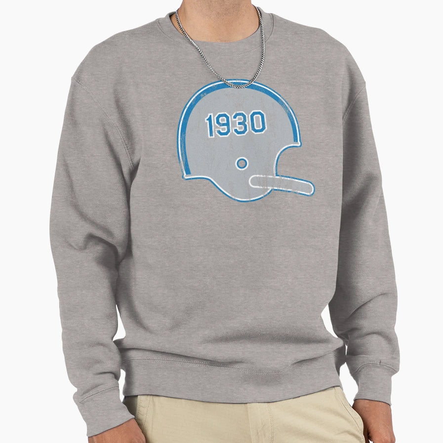 Detroit Lions Year Founded Helmet Sweatshirt - Novelty Apparel Unisex - T-Shirt, Sweatshirt, Hoodie