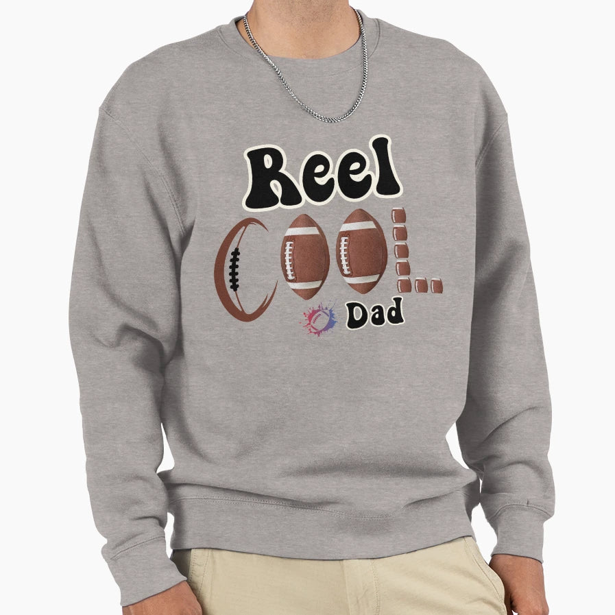 Fathers Day American Football Dad Sweatshirt - Aesthetic Graphic Men Women - T-Shirt, Sweatshirt, Hoodie