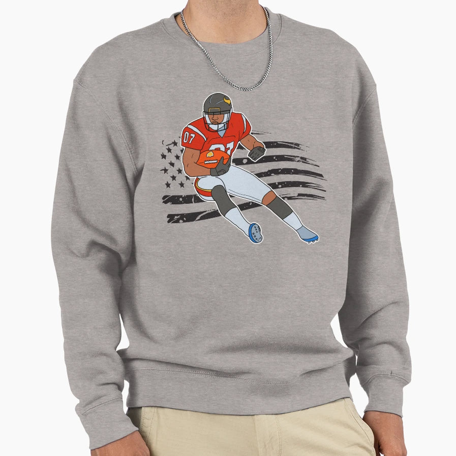 American Football Funny Sweatshirt - Unique Graphic for Adults - T-Shirt, Sweatshirt, Hoodie