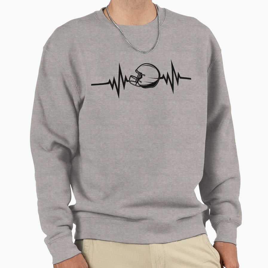 Funny American Football Helmet Sweatshirt - Unique Graphic Unisex - T-Shirt, Sweatshirt, Hoodie