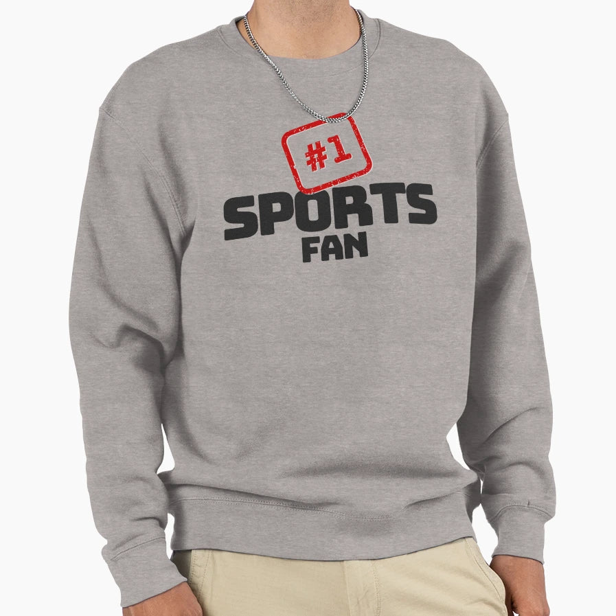 1 Sports Fan Sweatshirt - Minimalist Print Men Women - T-Shirt, Sweatshirt, Hoodie