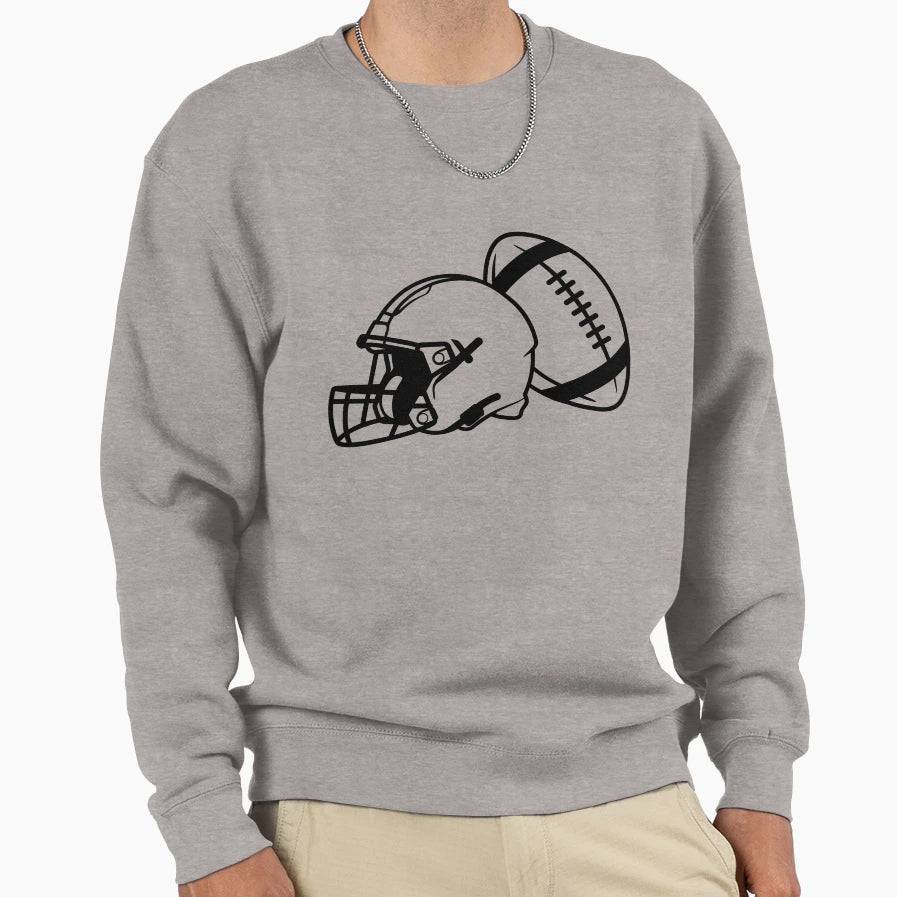 Game Day Football Helmet And Ball Sweatshirt - Novelty Apparel Unisex - T-Shirt, Sweatshirt, Hoodie