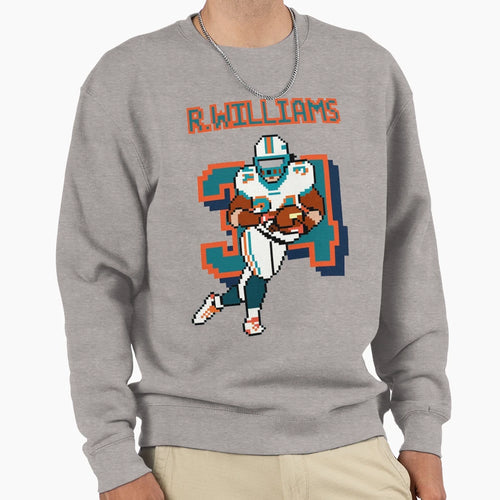 Ricky Williams 8 Bit Pixel Art Miami Sweatshirt - Trendy Graphic Men Women - T-Shirt, Sweatshirt, Hoodie