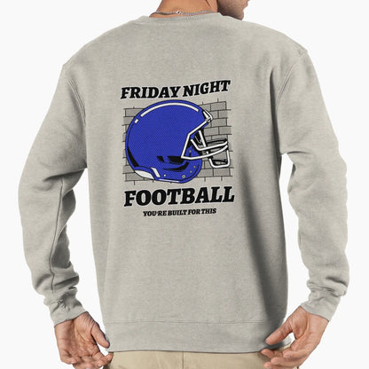 Friday Night Football Blue Helmet Sweatshirt - Minimalist Print Men Women - T-Shirt, Sweatshirt, Hoodie