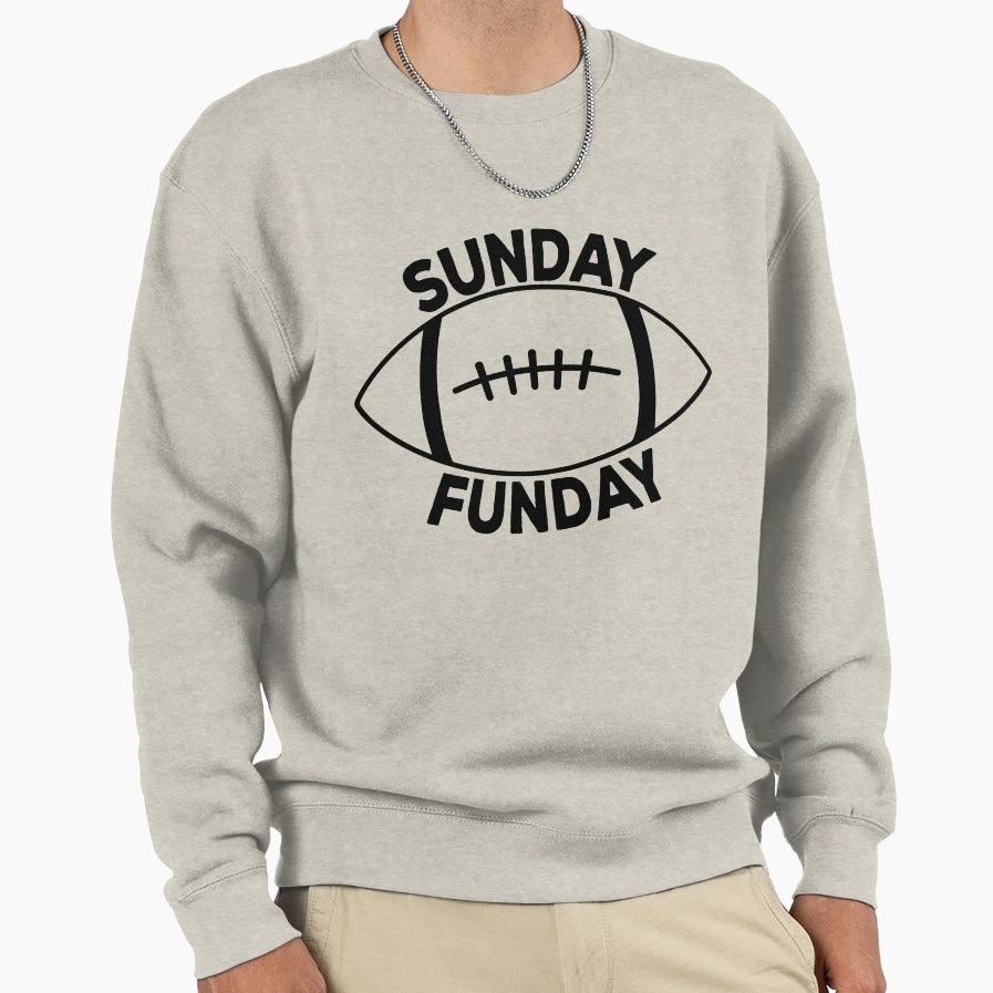 Sunday Funday Sweatshirt - Minimalist Print Unisex - T-Shirt, Sweatshirt, Hoodie