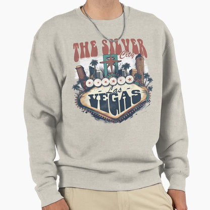 Silver City Las Vegas Sweatshirt - Minimalist Print for Adults - T-Shirt, Sweatshirt, Hoodie