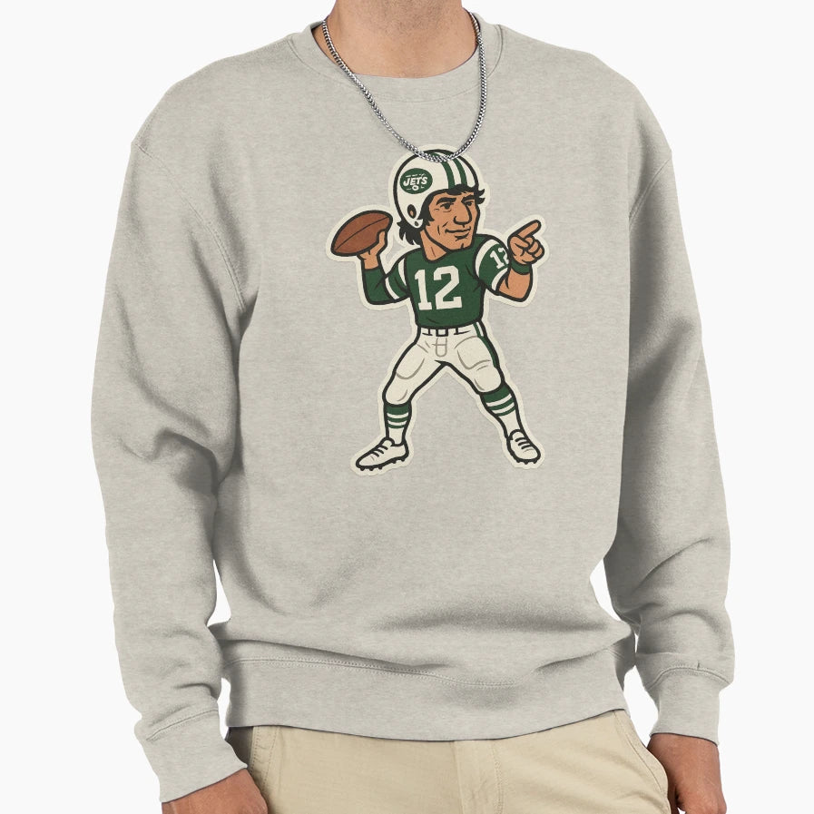 Gridiron Greats Cartoon Tribute Joe Sweatshirt - Graphic Print Men Women - T-Shirt, Sweatshirt, Hoodie