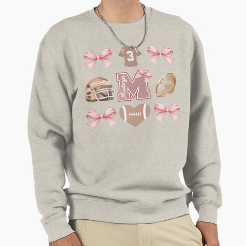 Mustang Football Cutesy Sweatshirt - Streetwear Style for Adults - T-Shirt, Sweatshirt, Hoodie