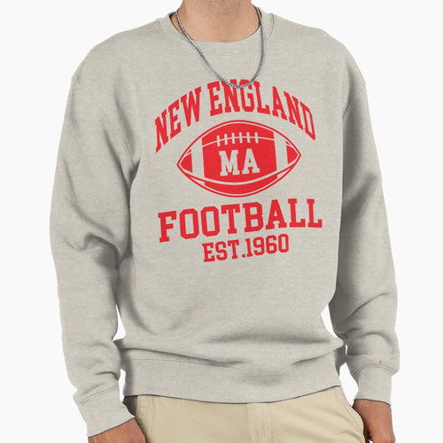 New England Football Massachusetts Sweatshirt - Trendy Graphic for Adults - T-Shirt, Sweatshirt, Hoodie
