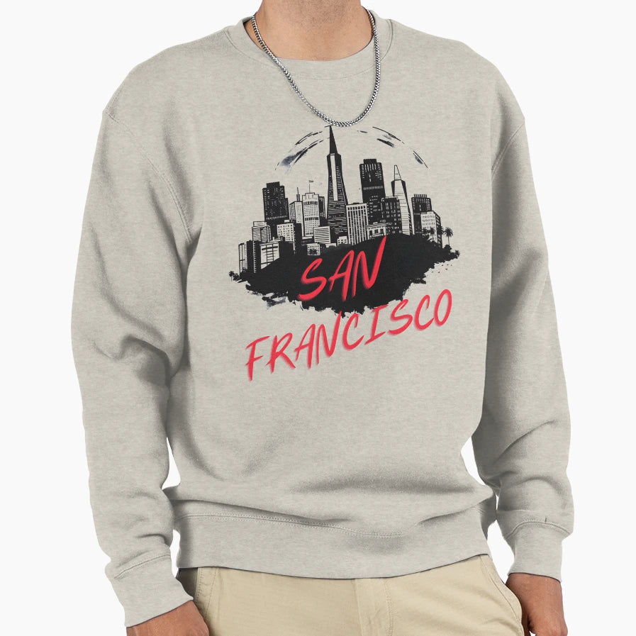 San Francisco Skyline Sweatshirt - Casual Everyday Wear for Adults - T-Shirt, Sweatshirt, Hoodie
