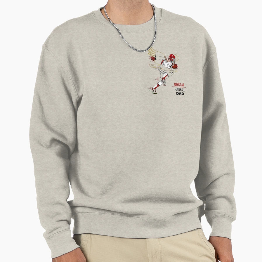 American Football Dad Football Sweatshirt - Trendy Graphic Men Women - T-Shirt, Sweatshirt, Hoodie