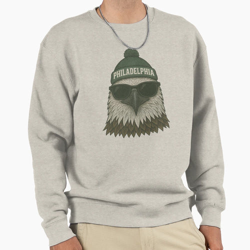 Philadelphia Eagle Beanie Sweatshirt - Custom Art Print for Adults - T-Shirt, Sweatshirt, Hoodie