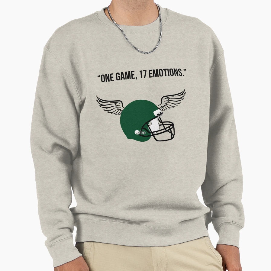 Green American Football Spirit Sweatshirt - Casual Everyday Wear Men Women - T-Shirt, Sweatshirt, Hoodie