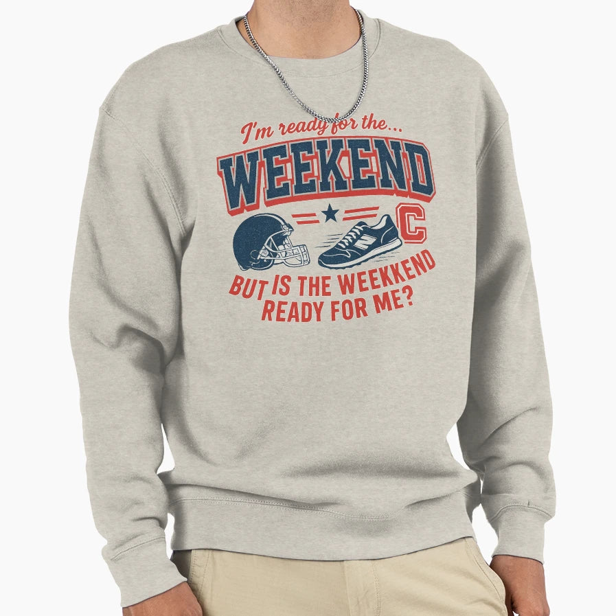 Weekend Champion Varsity Bold Sports T-Shirt - Trendy Graphic Men Women - T-Shirt, Sweatshirt, Hoodie