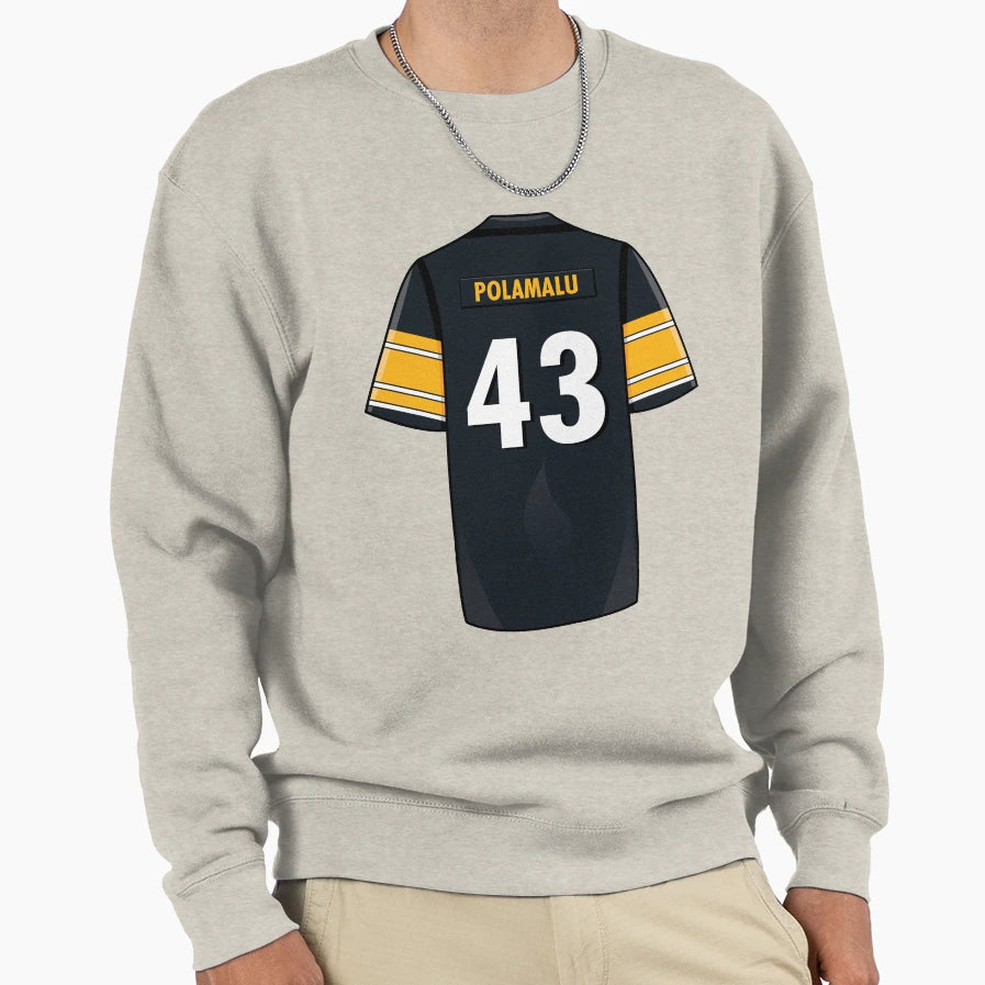 Troy Polamalu Jersey Sweatshirt - Streetwear Style Unisex - T-Shirt, Sweatshirt, Hoodie